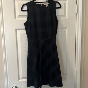 Loft Black Watch Plaid Dress